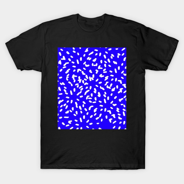 Blue polka dot floral graphic design T-Shirt by Kaalpanikaa